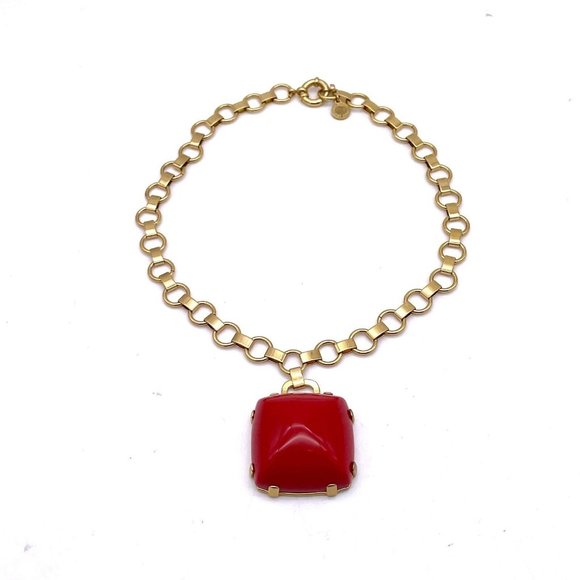 Marc By Marc Jacobs Jewelry - Marc by Marc Jacobs Dangle Drop Pendant Necklace Gold Tone Spring Ring 18"